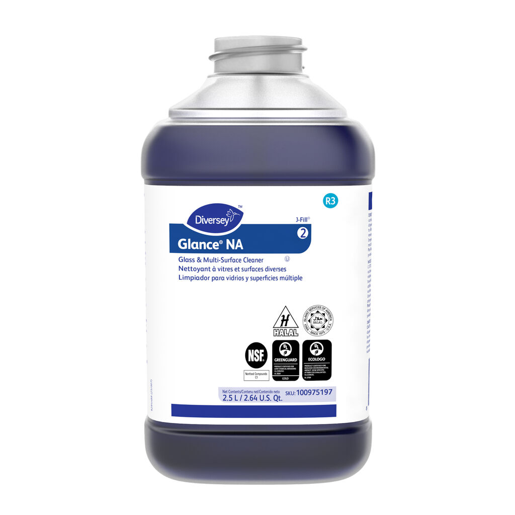 Glance® NA Glass & Multi-Surface Cleaner 2, 2.5L, J-Fill® / QuattroSelect®, 2/CT - Nettoyant pour vitres et surfaces multiples
